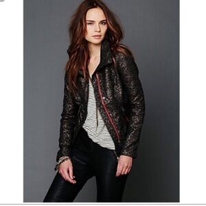 Free People Black and Brown Jacket